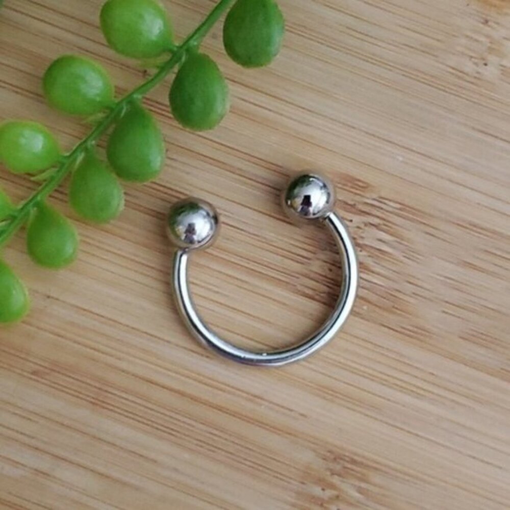 Y2K Sterling Silver Ball Stud Tipped Belly Ring Unused Ring